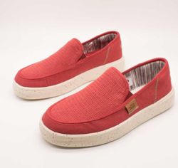 Zapatos Dude SUNAPEE textil rojo