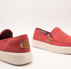 Zapatos Dude SUNAPEE textil rojo