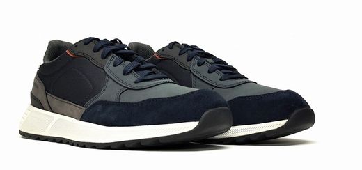 Zapatos Geox U45F1B textil marino