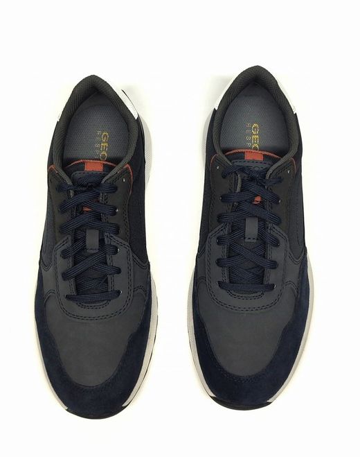 Zapatos Geox U45F1B textil marino